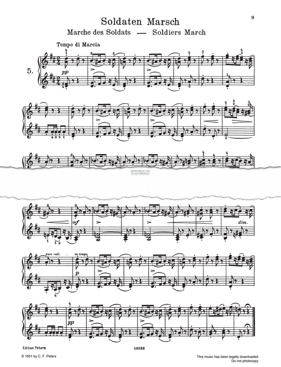 Produktgalerie: Seite 1 von 1 Soldaten Marsch, Pyotr Ilyich Tchaikovsky, Klavier