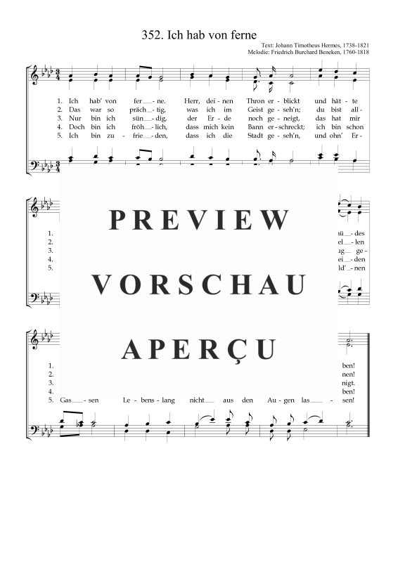 Product picture to: Ich hab von ferneFriedrich Burchard Beneken