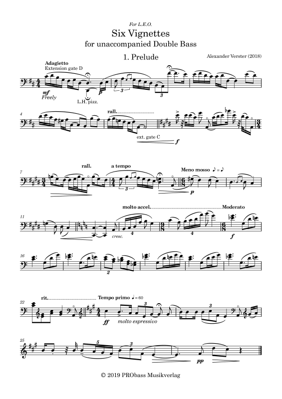 gallery: Six Vignettes for unaccomanied Double Bass, , Double Bass Solo