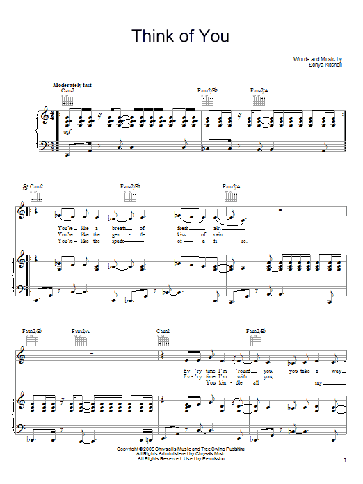 Produktgalerie: Seite 1 von 1 Think Of You, Sonya Kitchell, Gesang, Gitarre, Klavier