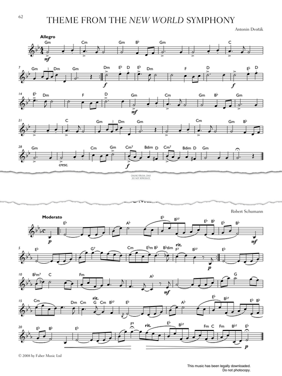 Produktgalerie: Seite 1 von 1 Theme from 'The New World Symphony' (Fourth Movement), Antonín Dvorák, Trompete