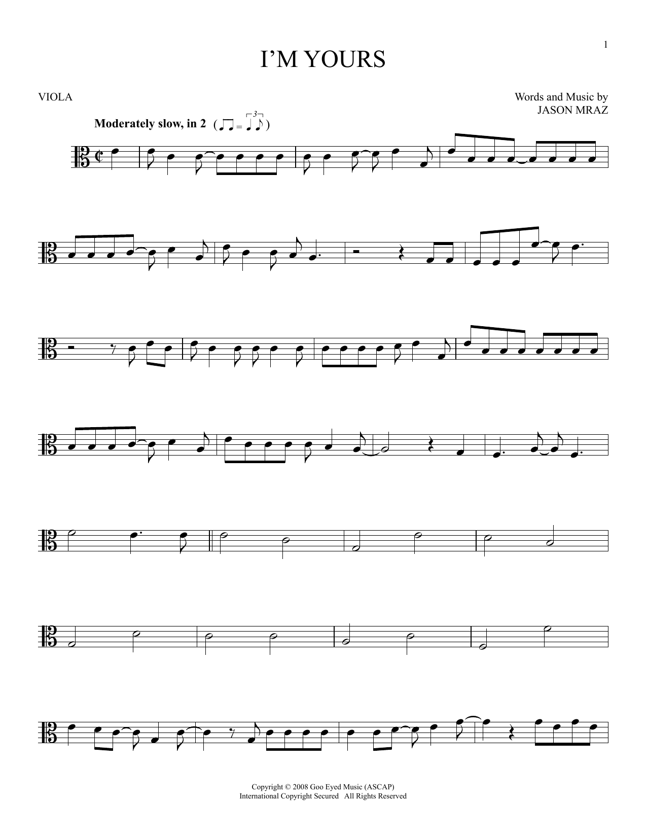 Product gallery: Page 1 of 1 I'm Yours, Jason Mraz