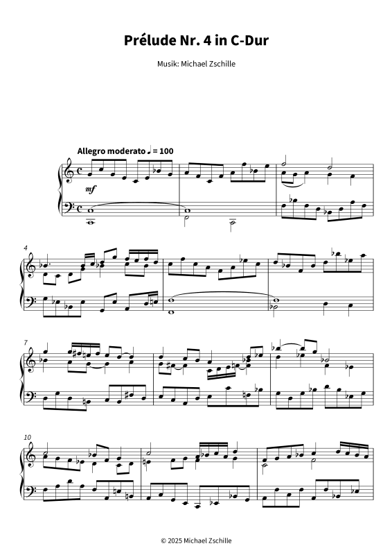 Produktgalerie: Seite 1 von 7 Prélude Nr. 4 in C-Dur, , Klavier Solo