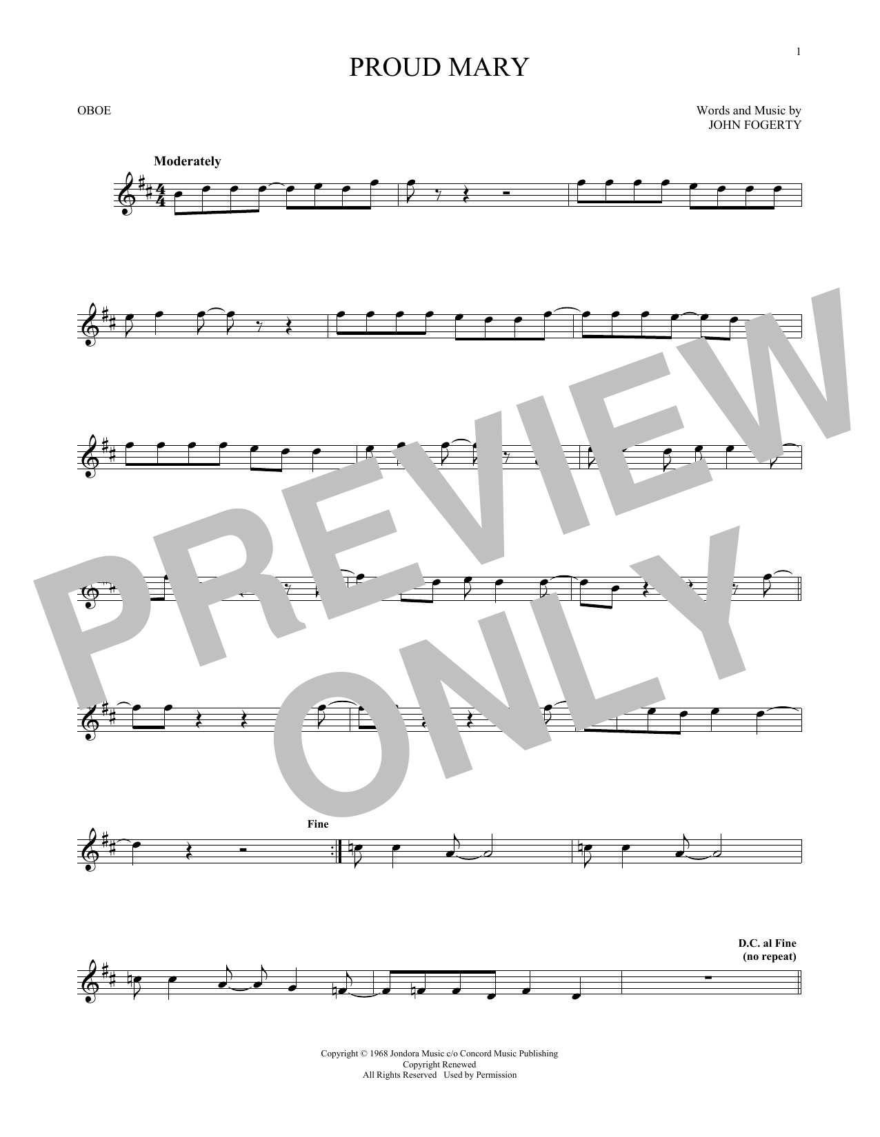 Produktgalerie: Seite 1 von 1 Proud Mary, Ike & Tina Turner, Oboe