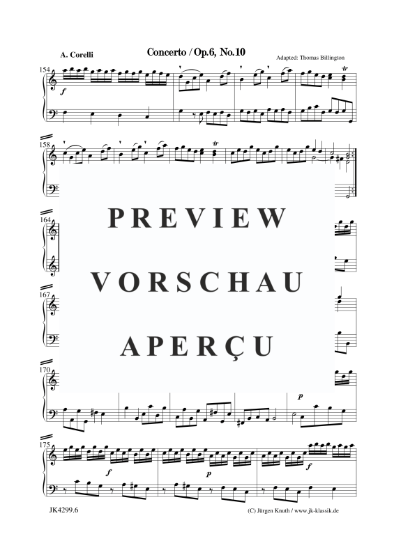 Produktgalerie: Seite 7 von 10 Concerto Op.6. No.10, , Klavier/Cembalo Solo