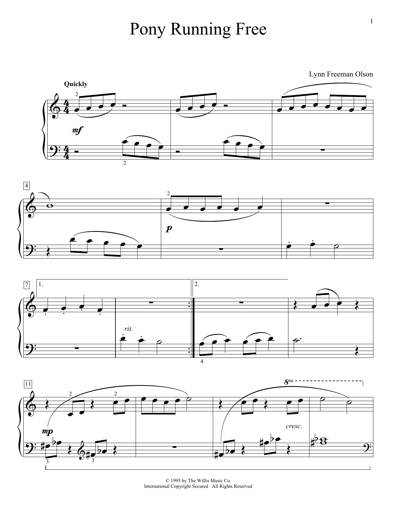 Produktgalerie: Seite 1 von 1 Pony Running Free, Lynn Freeman Olson, Klavier