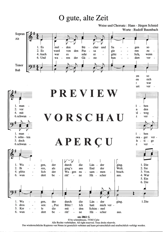 Product gallery: Page 2 of 3 O gute alte Zeit , , (mixed choir)