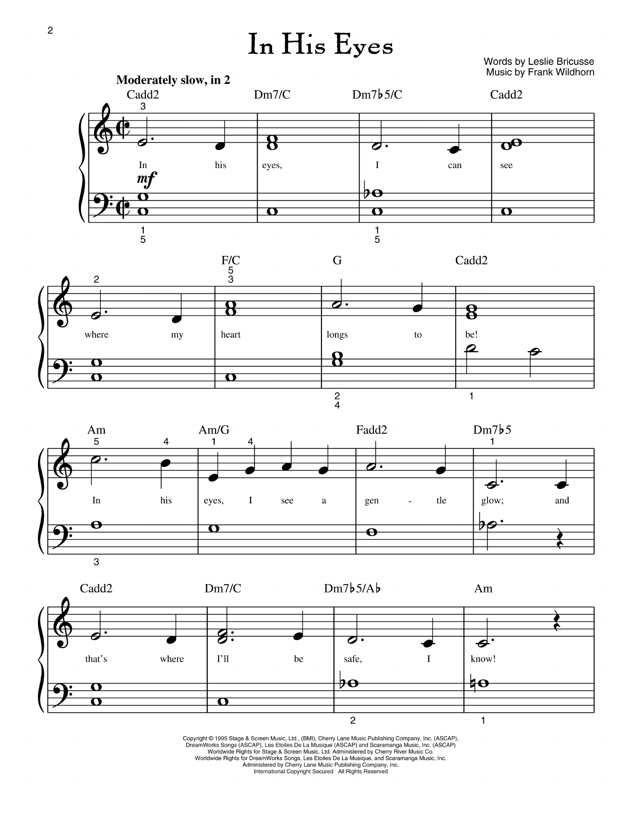 Produktgalerie: Seite 1 von 1 In His Eyes (from Jekyll And Hyde), Leslie Bricusse, Klavier