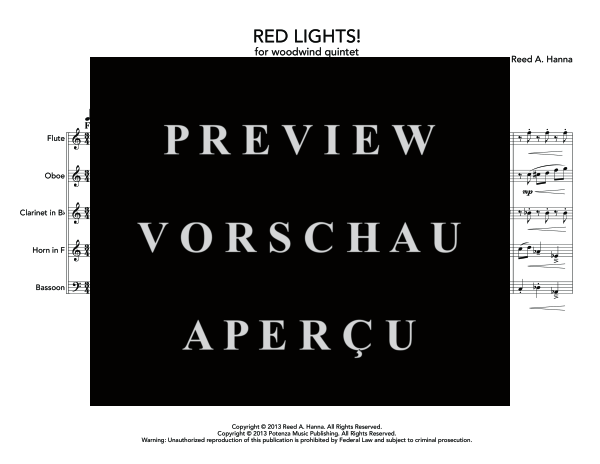 Produktgalerie: Seite 5 von 11 Red Lights!, , (Holzbläser Quintett)