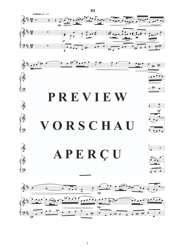Produktgalerie: Seite 6 von 11 Flöten Sonate Nr. 2 in D-Dur BWV 1028, , Flöte und Cembalo/Klavier