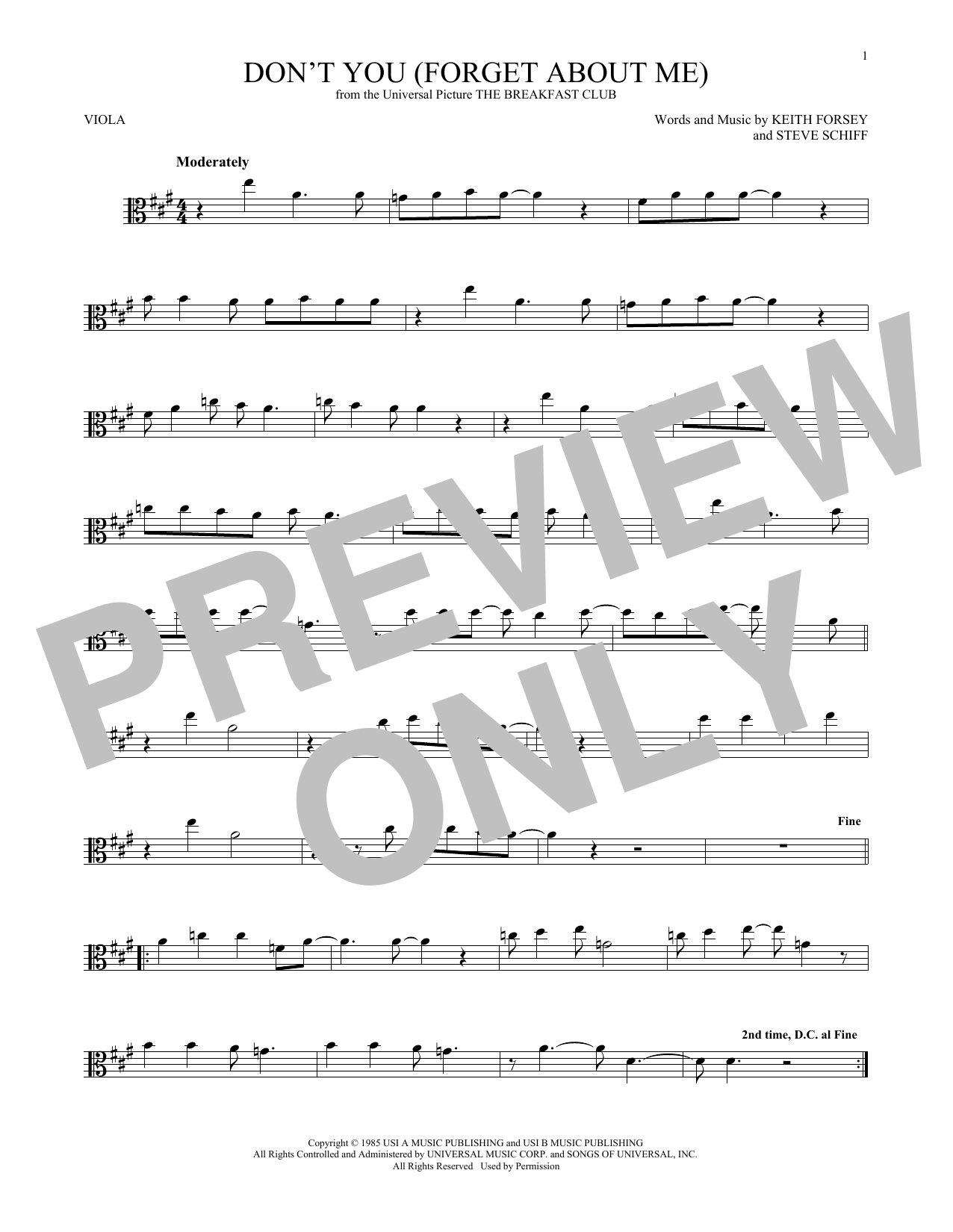 Product gallery: Page 1 of 1 Don't You (Forget About Me), Simple Minds