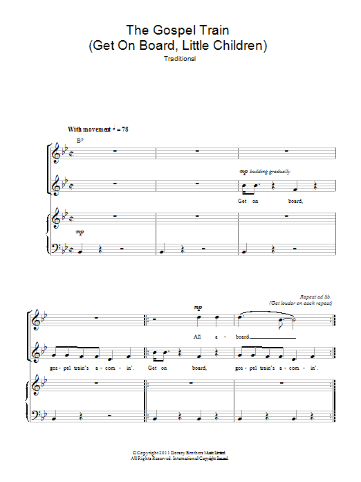 Product gallery: Page 1 of 1 The Gospel Train (Get On Board Little Children) (arr. Rick Hein), Traditional