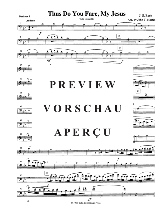 Product gallery: Page 7 of 11 Thus Do You Fare, My Jesus , , (Tuba Quintet EETTT)