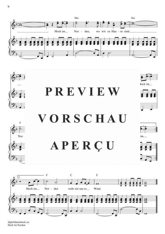 Product gallery: Page 7 of 7 Hoch Im Norden, Santiano, Voice with Piano Accompaniment