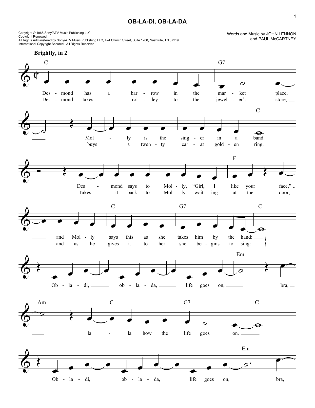 Produktgalerie: Seite 1 von 1 Ob-La-Di, Ob-La-Da, The Beatles