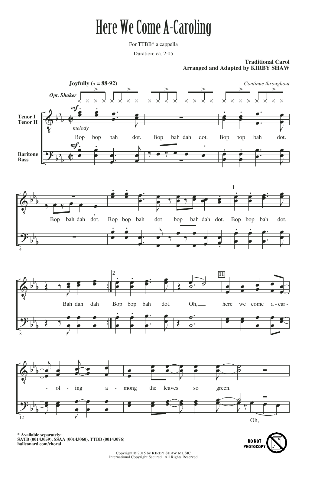 Produktbild zu: Here We Come A-Caroling