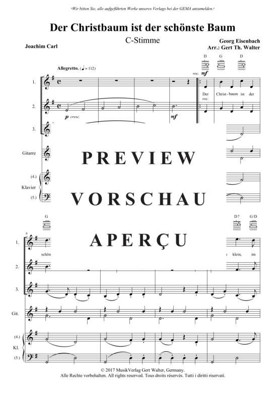 Produktgalerie: Seite 2 von 11 Der Christbaum ist der schönste Baum , , (flexibles Quintett)