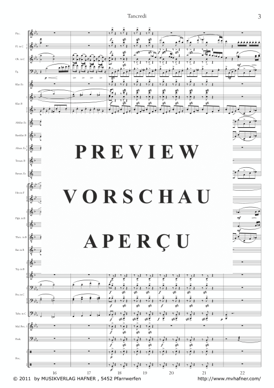 Product gallery: Page 8 of 11 Ouvertüre Tancredi, , (large wind orchestra)