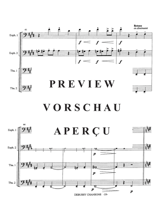 Product gallery: Page 21 of 21 Trois Chansons , , (Tuba Quartett EETT)