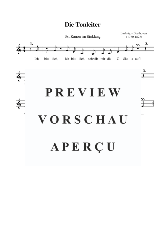 Produktbild zu: Die TonleiterLudwig van Beethoven