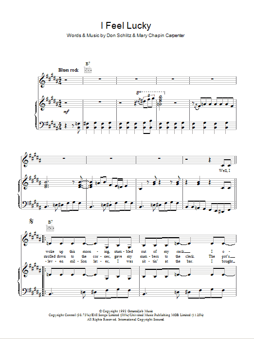 Produktgalerie: Seite 1 von 1 I Feel Lucky, Mary Chapin Carpenter, Gesang, Gitarre, Klavier