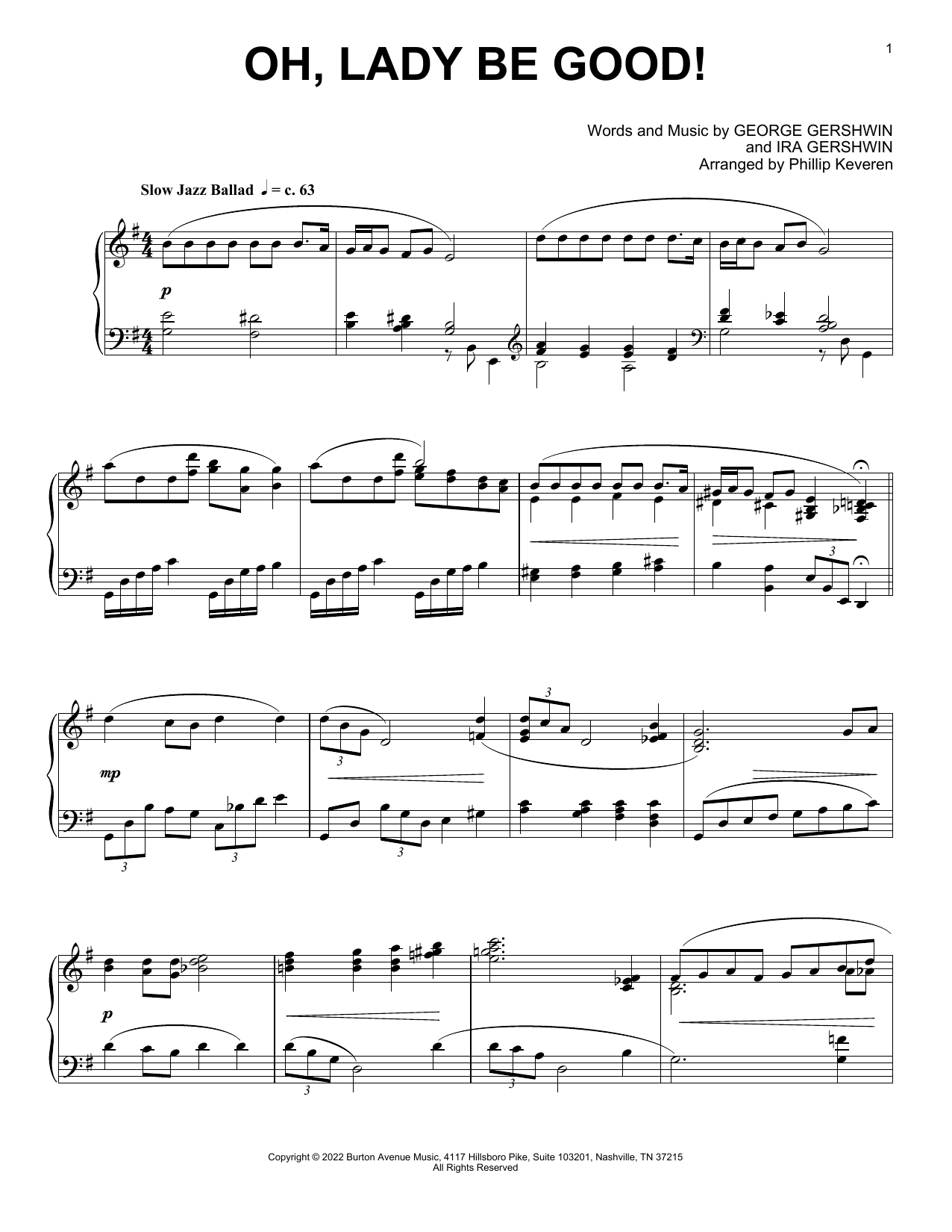 Produktbild zu: Oh, Lady Be Good! (arr. Phillip Keveren)