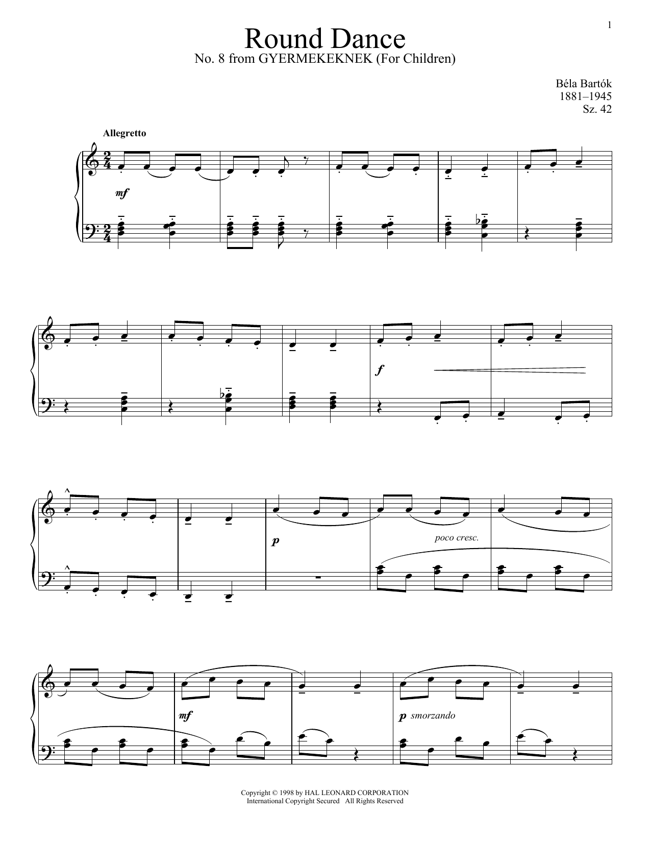 Product gallery: Page 1 of 1 Round Dance, Béla Bartók