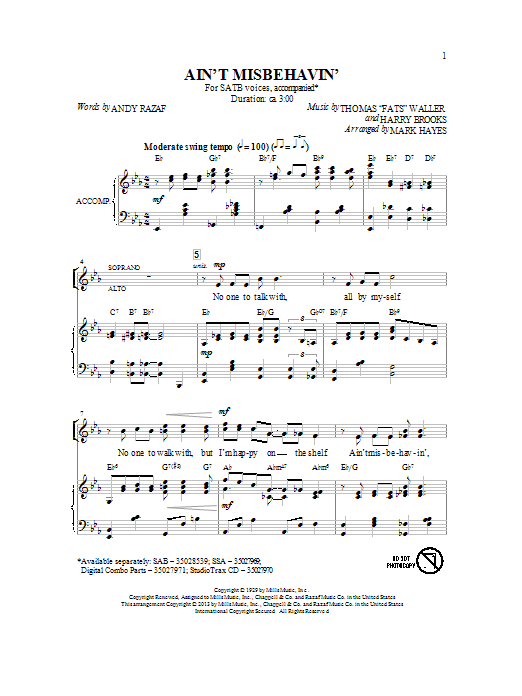 Produktbild zu: Ain't Misbehavin'