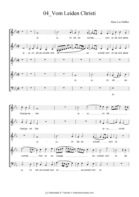 Produktbild zu: Vom Leiden Christi Hans Leo Haßler (1564-1612)
