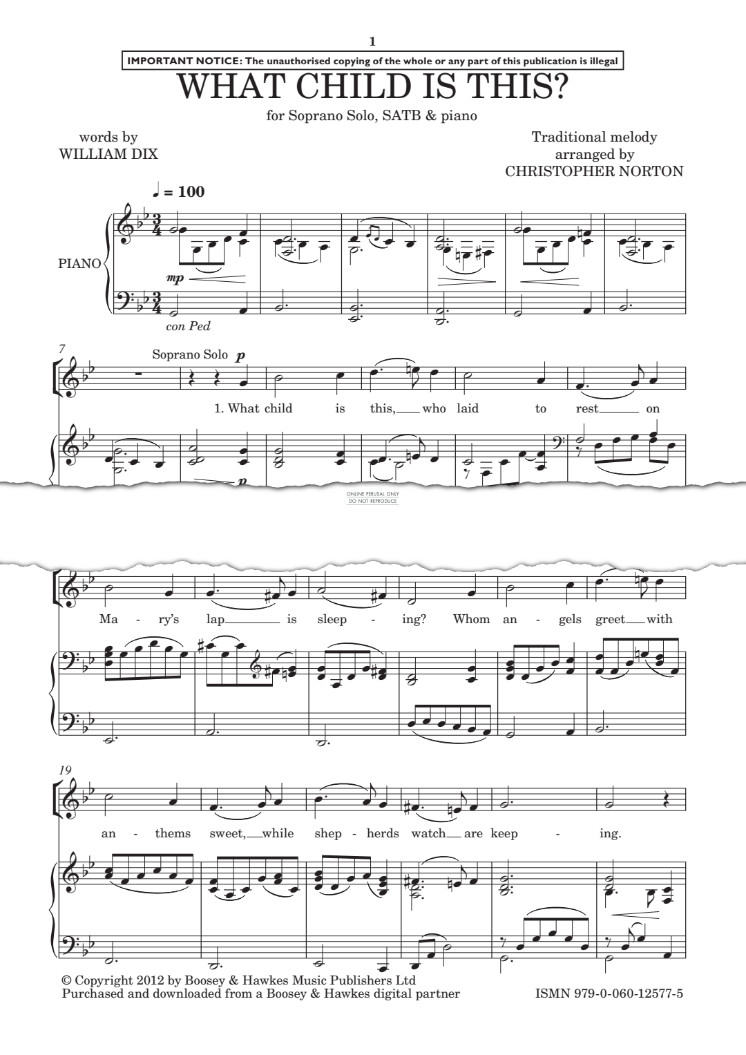 Produktgalerie: Seite 1 von 1 What Child Is This?, Traditional, Chor, Gesang, Klavier