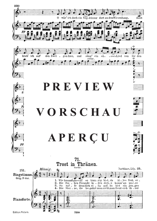 Product gallery: Page 2 of 3 Trost in Thränen D.120, , Medium Voice and Piano