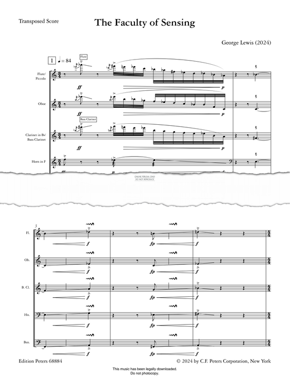 Produktgalerie: Seite 1 von 1 The Faculty of Sensing, George Lewis, Quintett