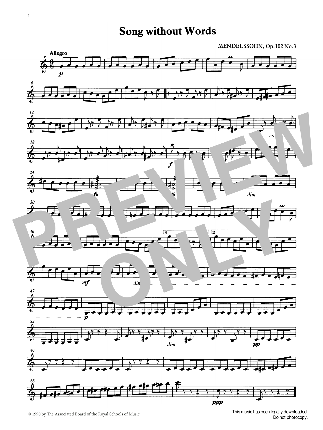 Produktgalerie: Seite 1 von 1 Song without Words from Graded Music for Tuned Percussion, Book III, Felix Mendelssohn, Percussion