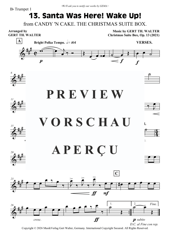 Produktgalerie: Seite 5 von 9 Santa Was Here! Wake Up!, , Blechbläser Trio - flexibel