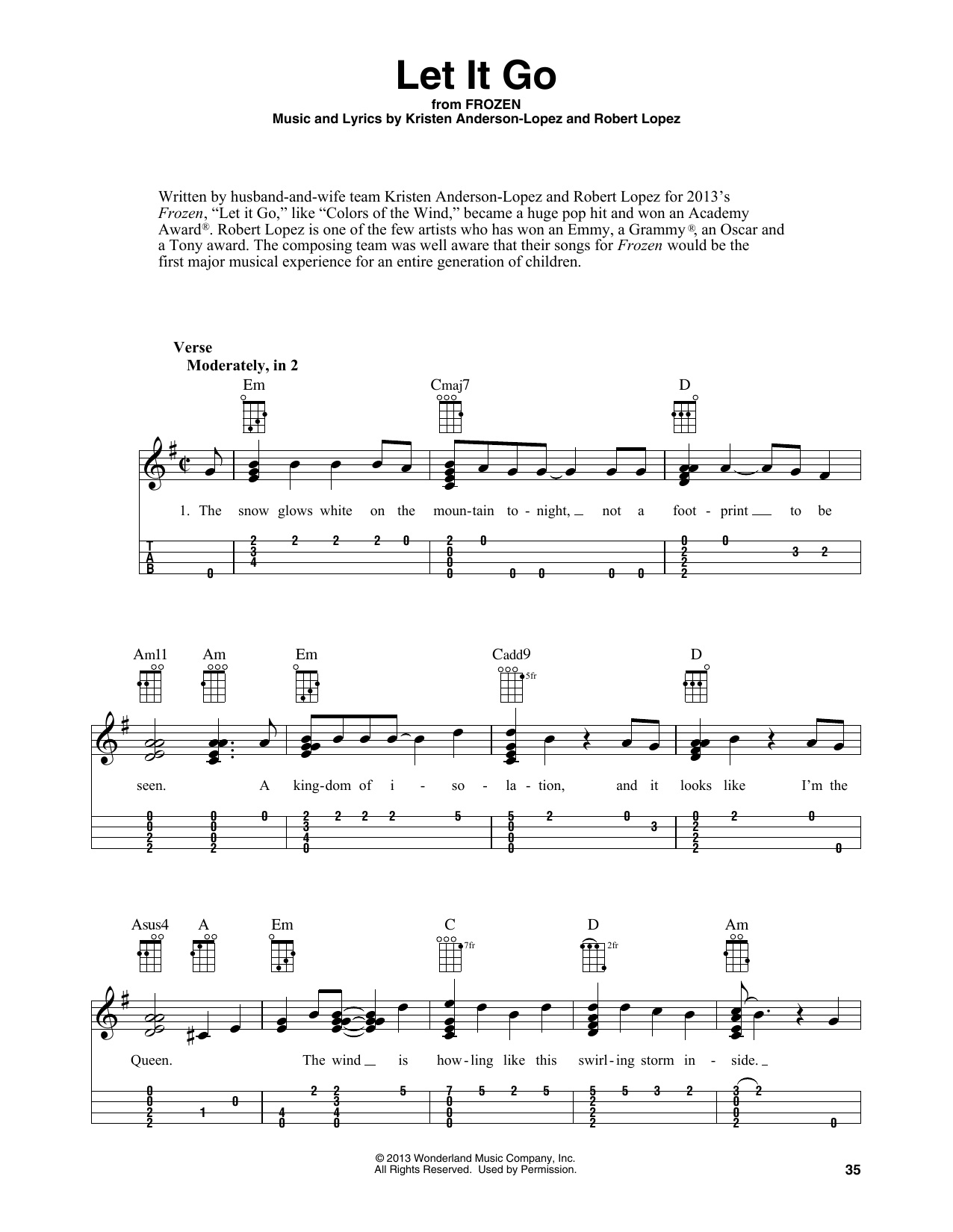Product gallery: Page 1 of 1 Let It Go (from Frozen) (arr. Fred Sokolow), Idina Menzel