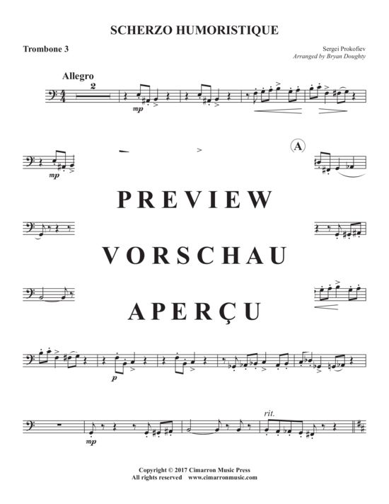 Product gallery: Page 11 of 14 Scherzo Humoristique , , (Trombone quartet)