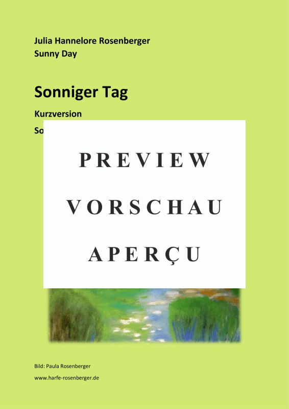 gallery: Sonniger Tag, , (solo for hook or pedal harp / piano)