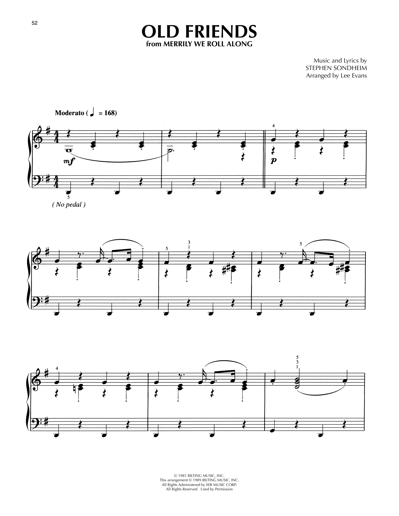 Produktbild zu: Old Friends (from Merrily We Roll Along) (arr. Lee Evans)