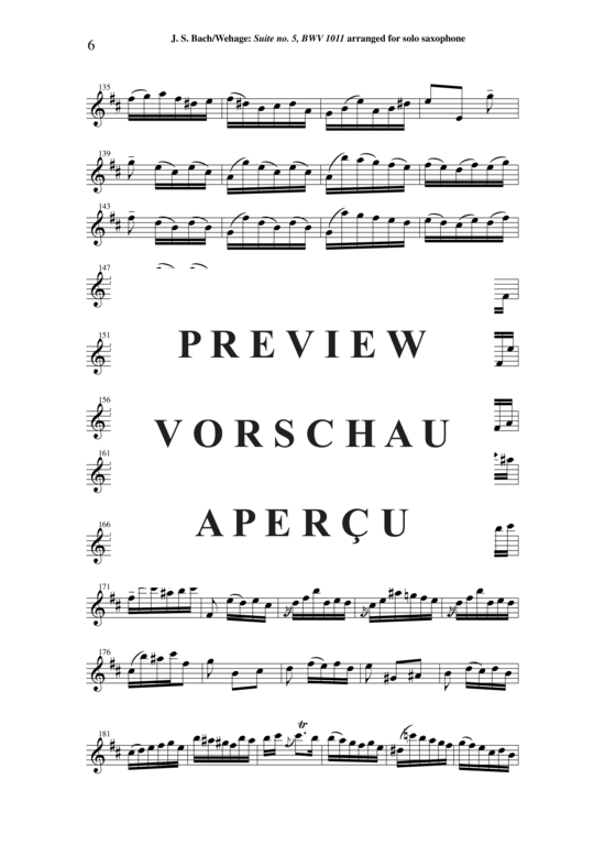 Product gallery: Page 7 of 16 Cello Suite Nr. 5, BWV 1011 , , (Saxophon Solo)