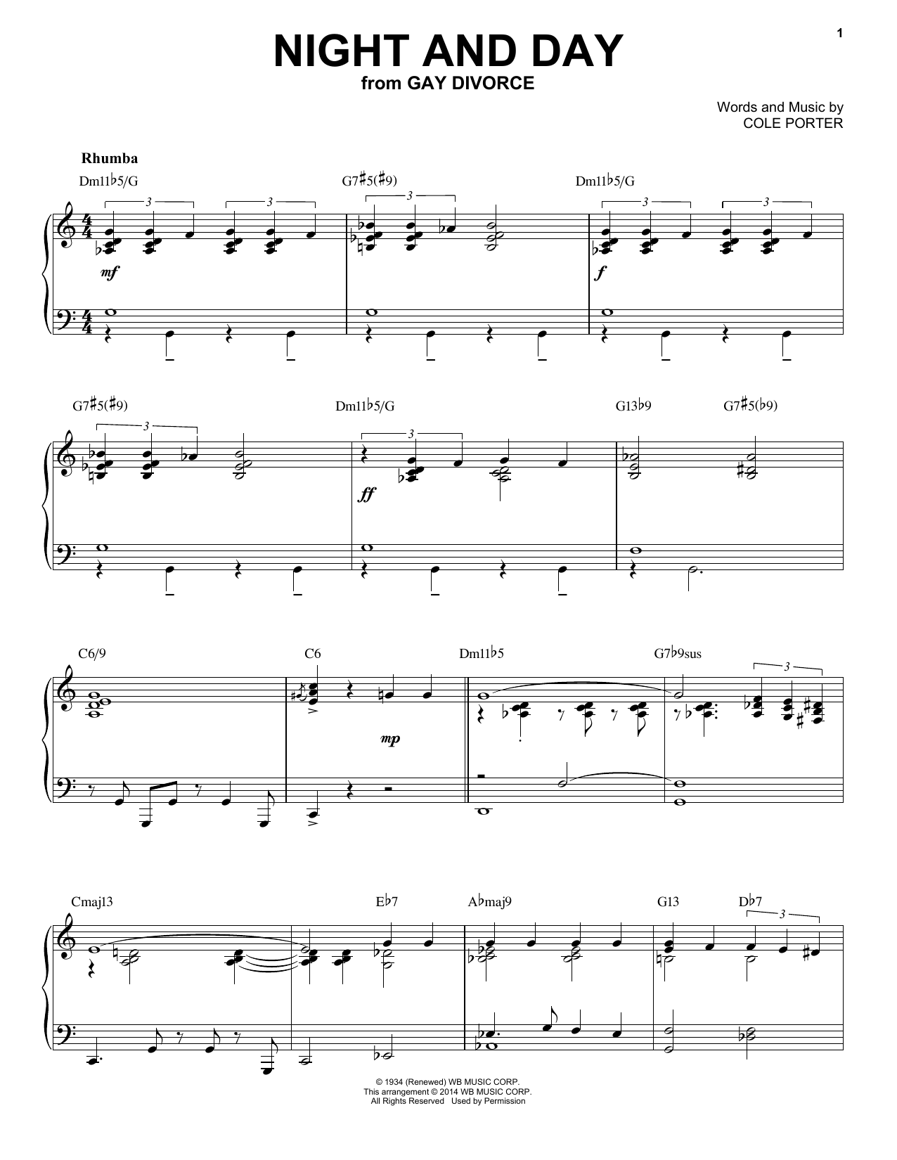 Product gallery: Page 1 of 1 Night And Day [Jazz version] (arr. Brent Edstrom), Cole Porter