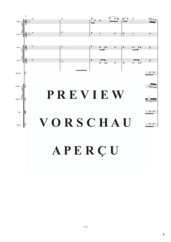 Produktgalerie: Seite 6 von 11 Concerto in Eb per il Contrabasso, , Studienpartitur Orchester