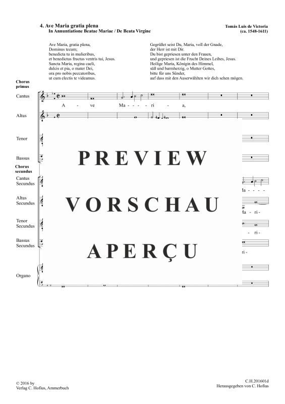 gallery: Ave Maria gratia plena, , Gemischter Chor 8-stimmig und BC