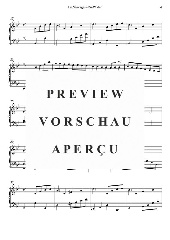 gallery: Les Sauvages - Die Wilden - Aus den Nouvelles Suites de Pièces de Clavecin - Originalfassung für Klavier, , Klavier Solo