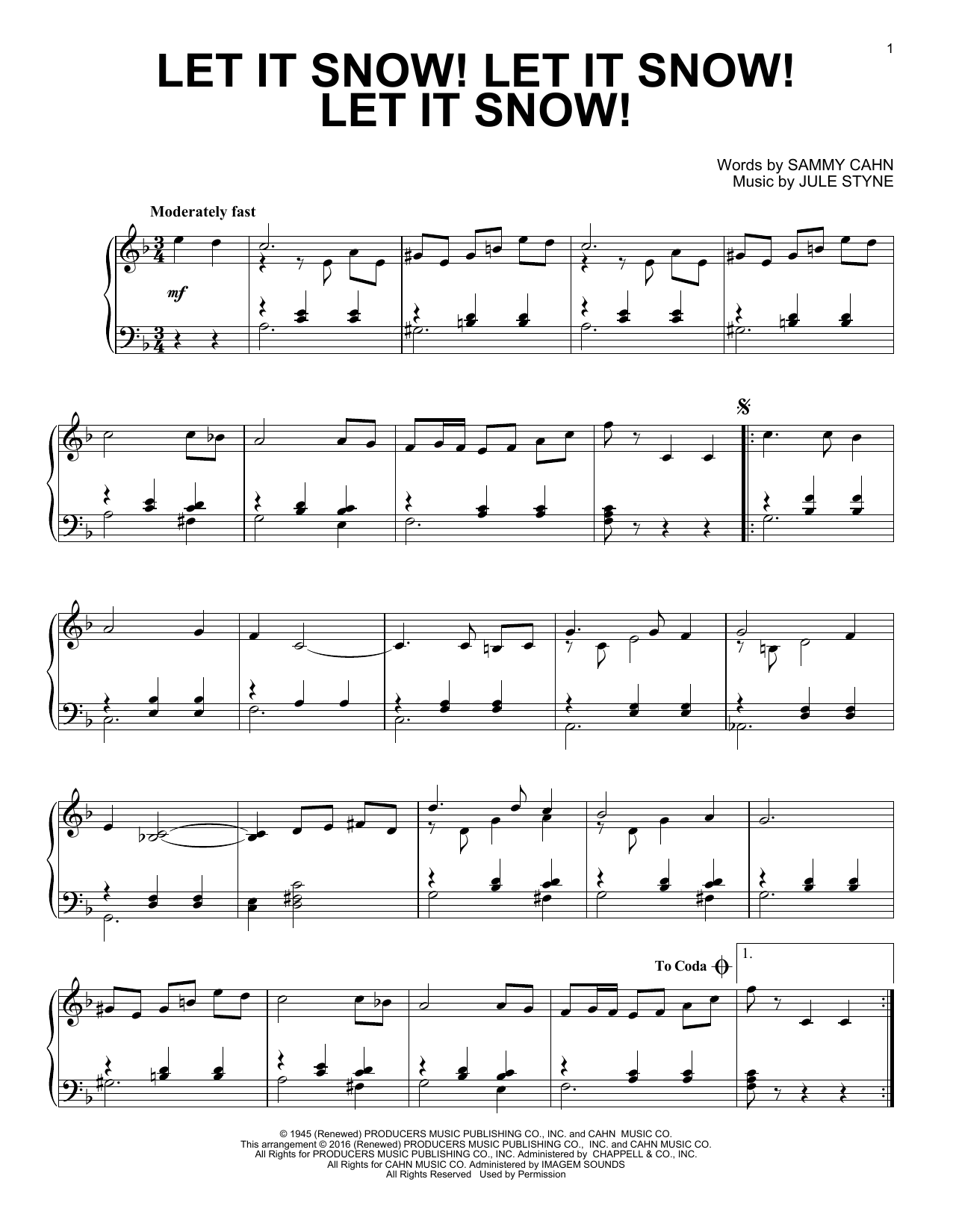 Product gallery: Page 1 of 1 Let It Snow! Let It Snow! Let It Snow!, Sammy Cahn