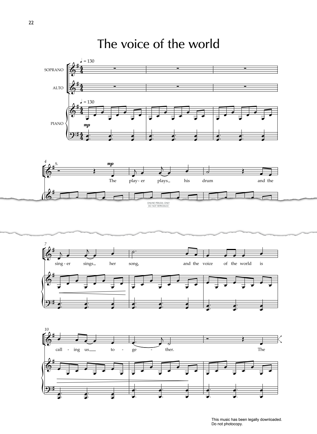 gallery: The Voice Of The World (from 'Drum Songs'), Lin Marsh, Gesang, Klavier