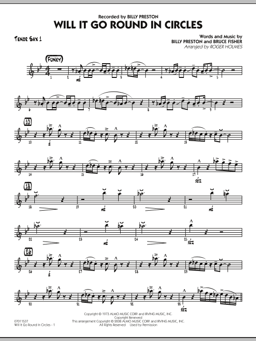 Produktgalerie: Seite 1 von 1 Will It Go Round in Circles? - Tenor Sax 1, 