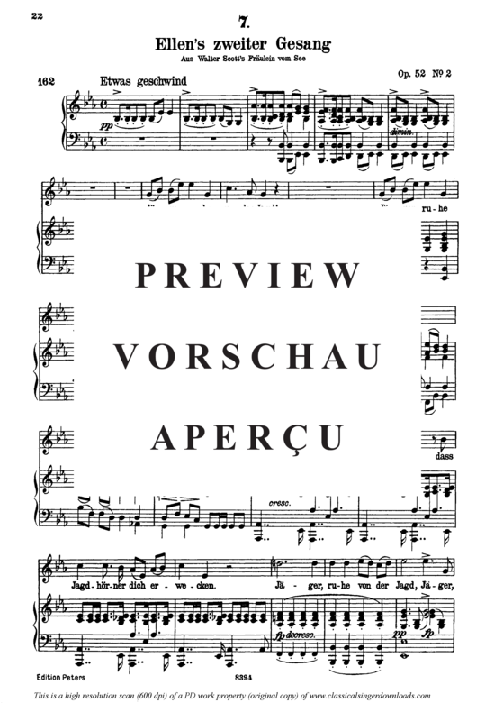 Product gallery: Page 2 of 4 Ellen's Gesang II, D.838, , High Voice and Piano