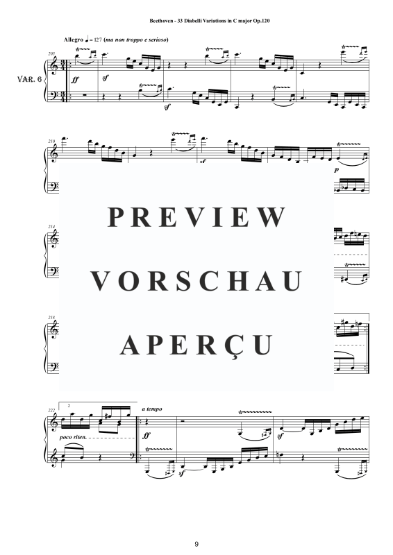 Produktgalerie: Seite 10 von 11 Six Variations in F major Op.34 for Piano, , Klavier Solo