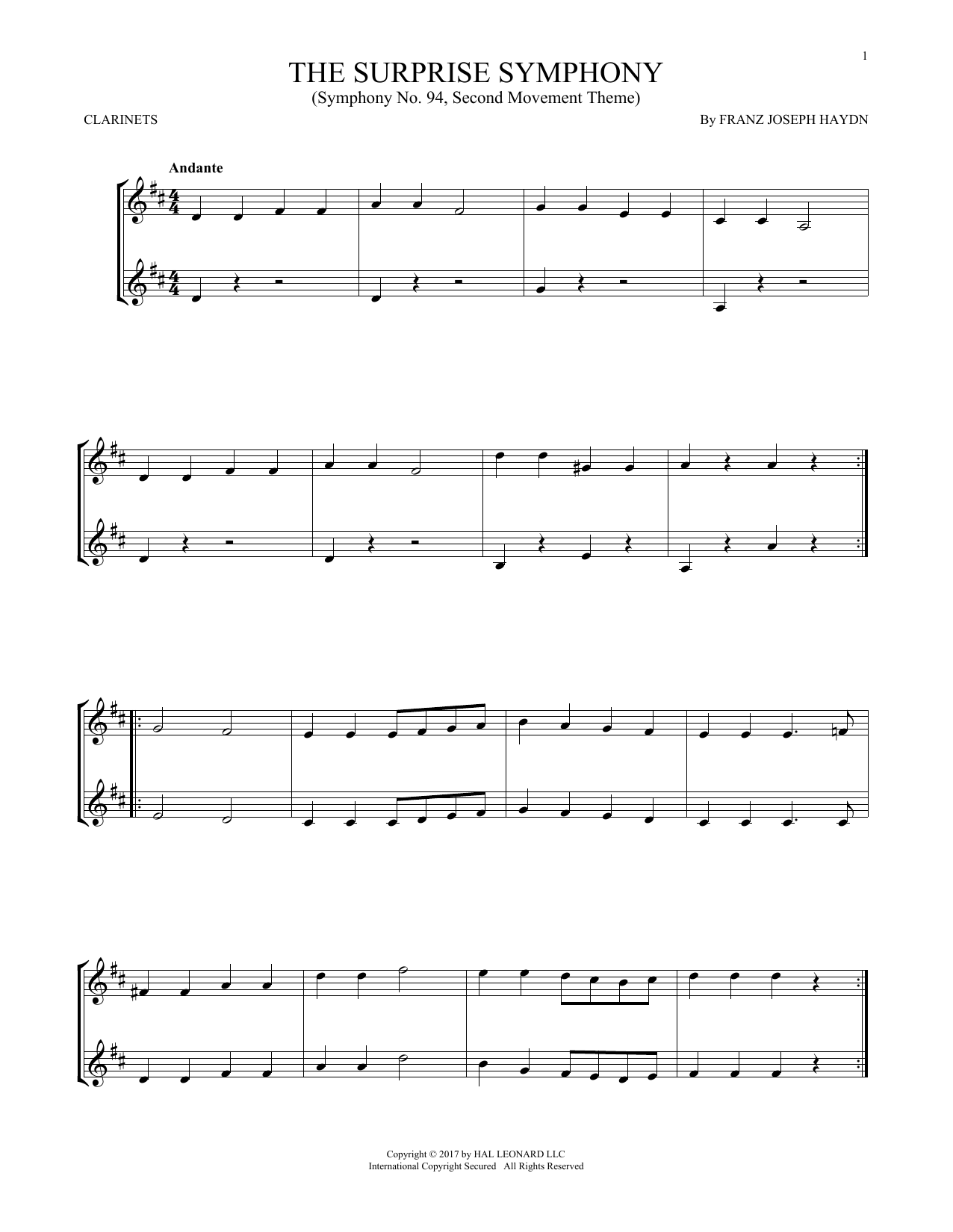 Product gallery: Page 1 of 1 The Surprise Symphony, Franz Joseph Haydn