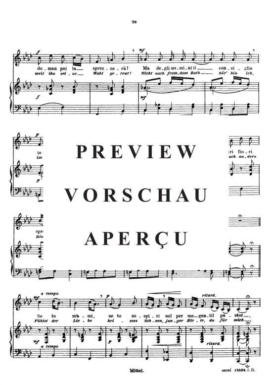 Product gallery: Page 4 of 5 Se tu m'ami, Sieber Ferdinand, Medium Voice and Piano